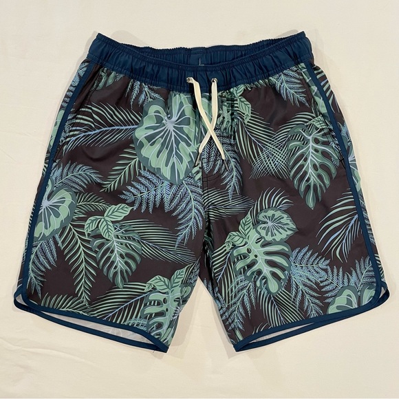 Fair Harbor Swim Trunks Mens XL The Anchor Navy Evergreen Suit Tropical Lined - Picture 1 of 7